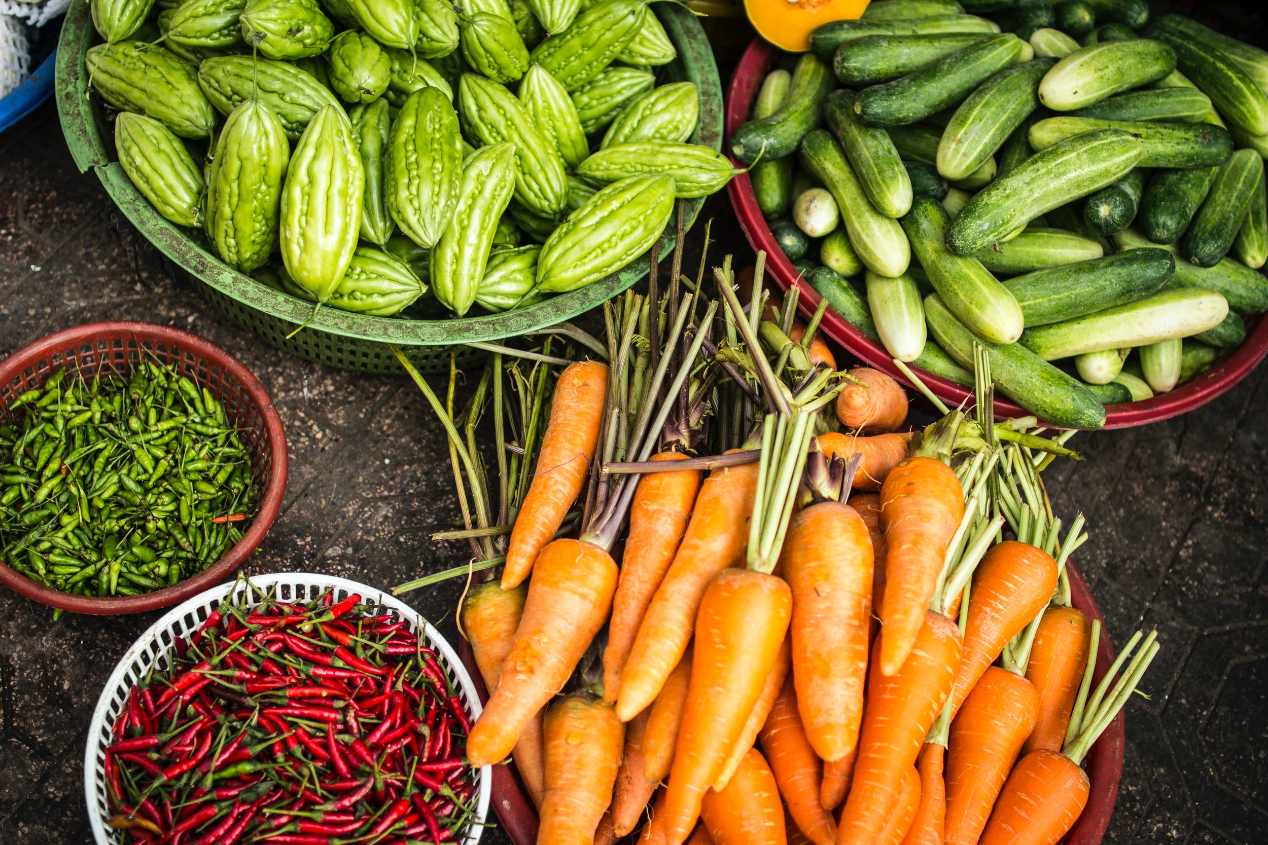 vegetables on table